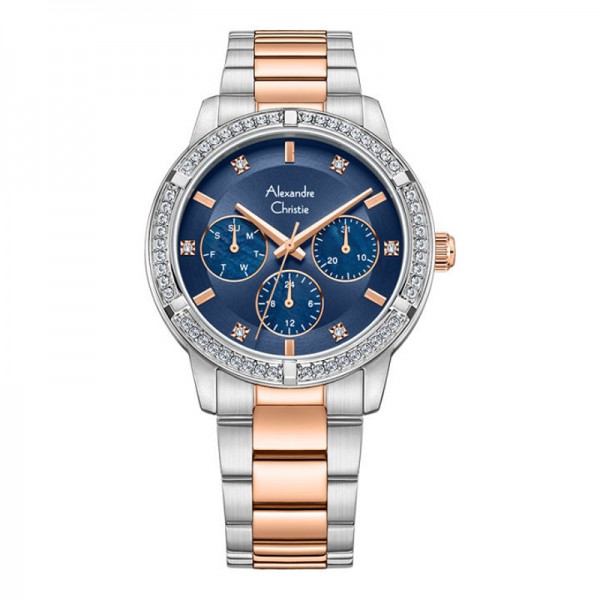 Alexandre Christie AC 2A45 Silver Rosegold Blue BFBTRBURG